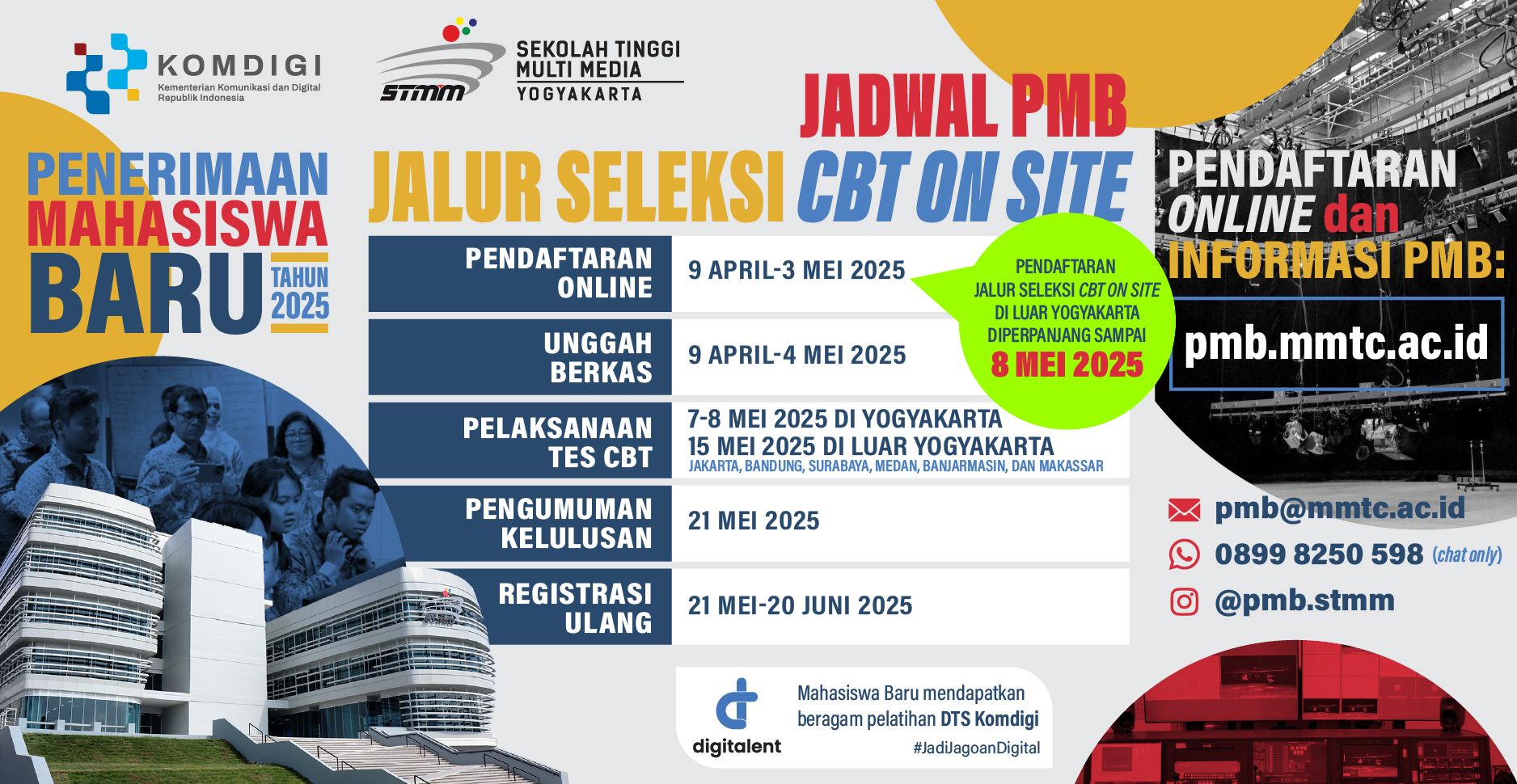 Jadwal PMB STMM 2025/2026 Jalur CBT On Site