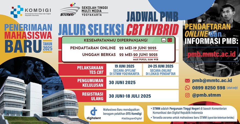 Jadwal PMB STMM 2025/2026 Jalur CBT Hybrid